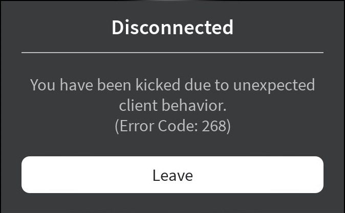 roblox 268 error