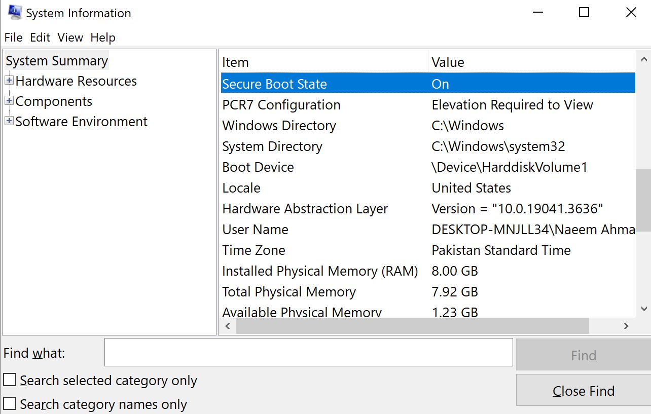 checking for secure boot support