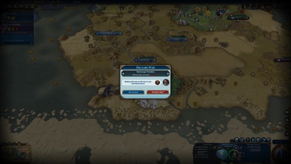 warmonger penalty in civ 6