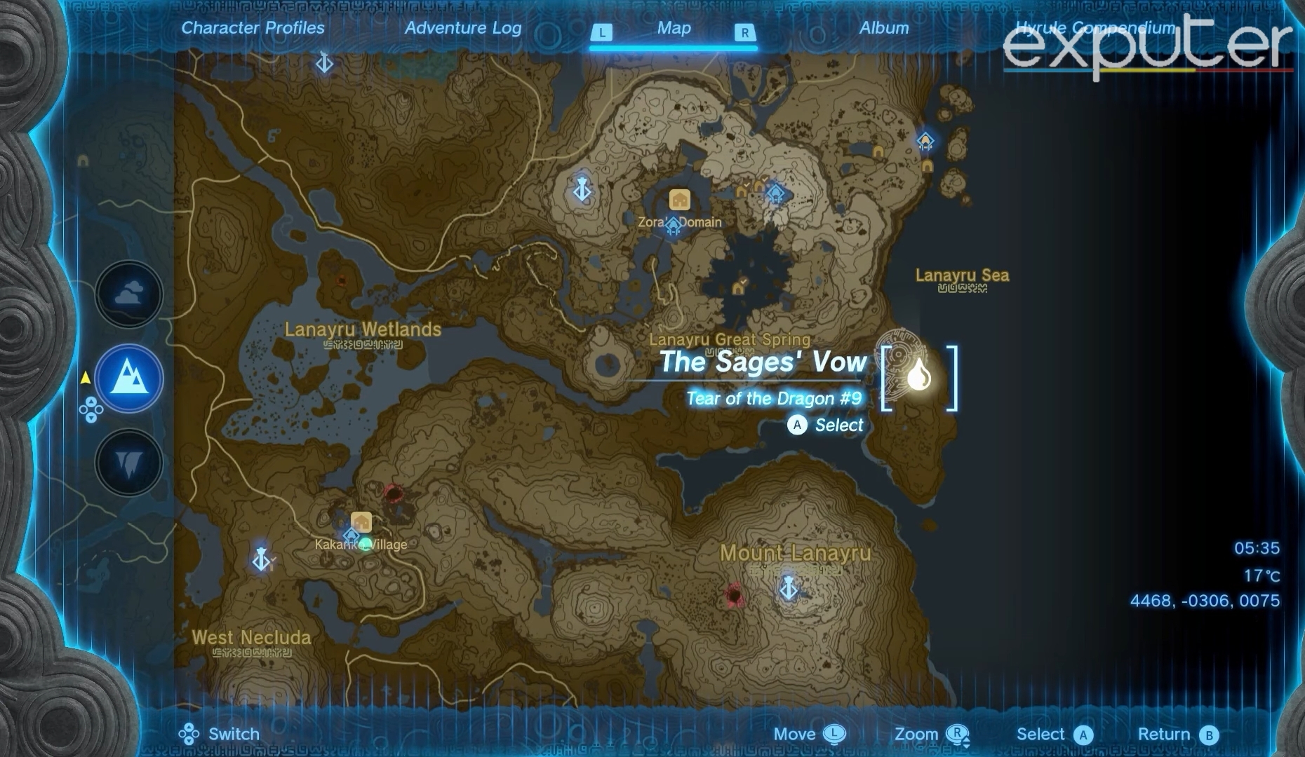 Location of Tears of the Kingdom Geoglyph on map