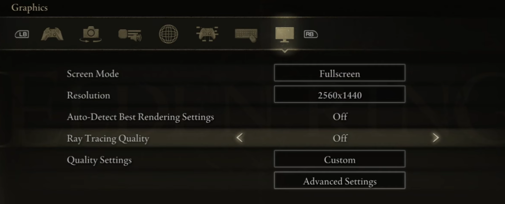 Turning Off Ray Tracing in Elden Ring. (image by eXputer)