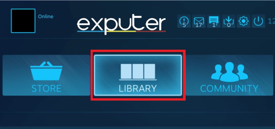 "Library" button