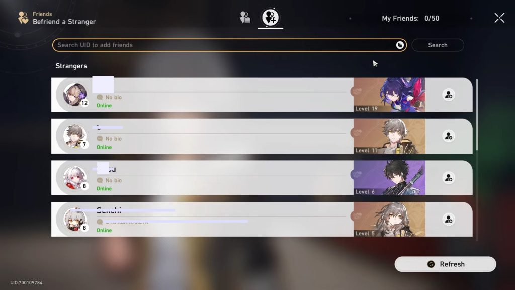 Befriend a stranger! how to add friends honkai star rail 