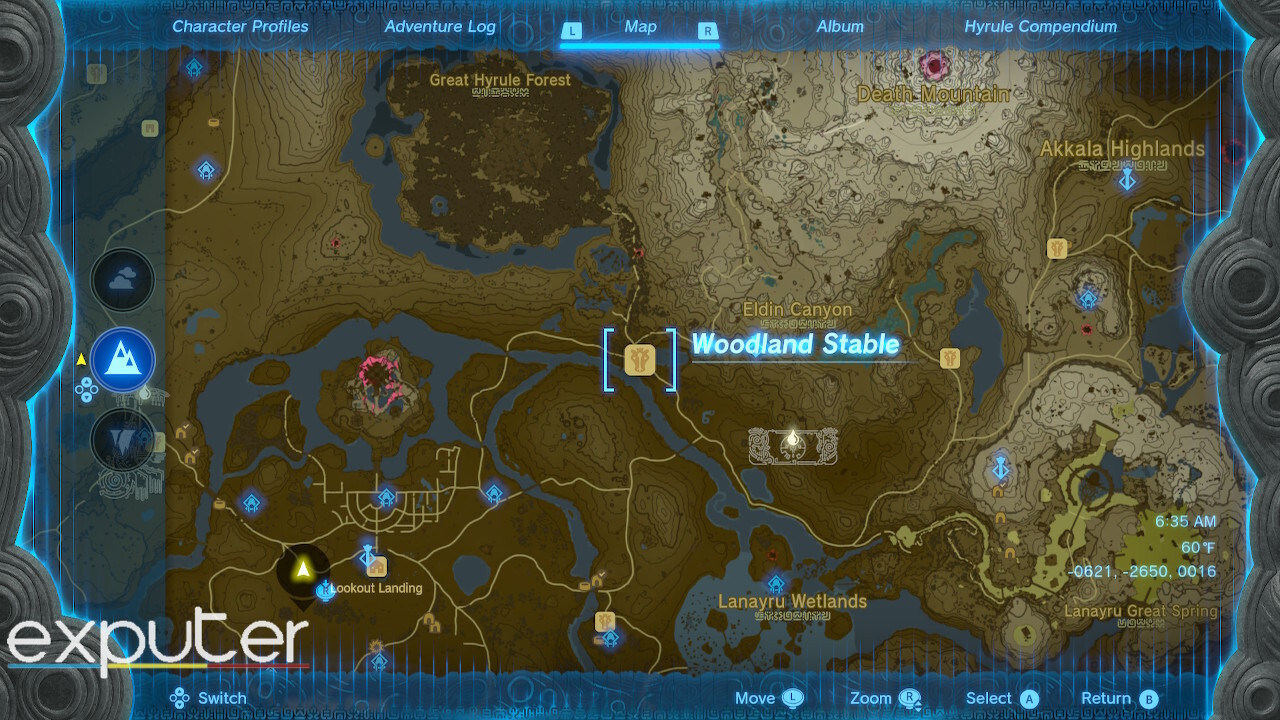 location in the game