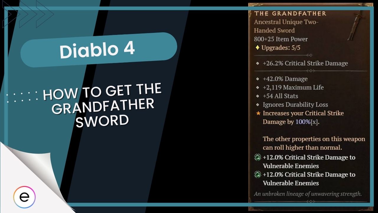 the grandfather sword diablo 2