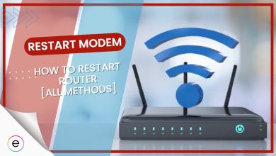 restart modem and router