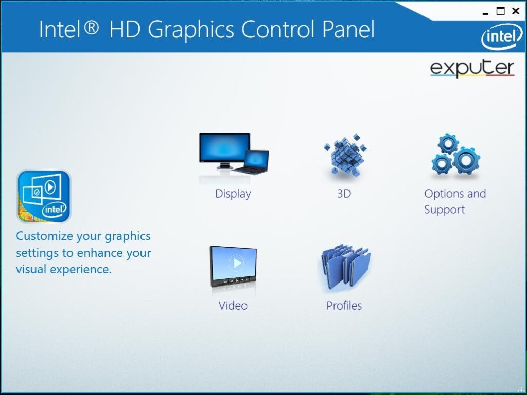 Use the Intel Control Panel to alter preferences for GPUs