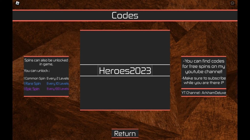 Claiming Codes In Heroes Online 2024