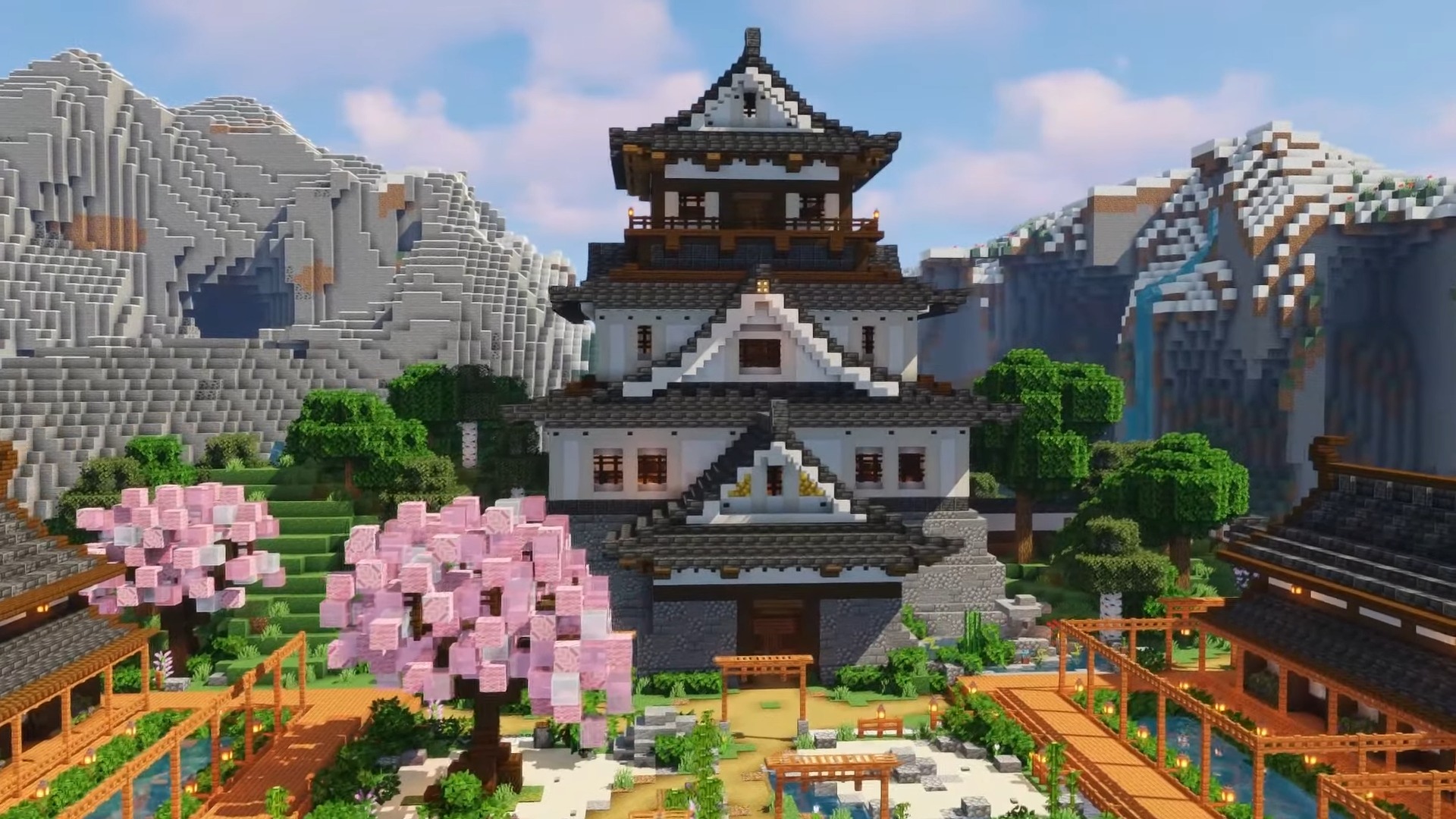 Japanese fantasy casle minecraft