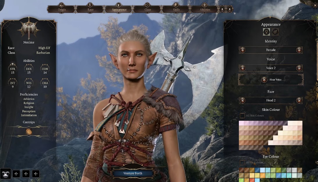 Baldur's Gate 3 Character Creator 