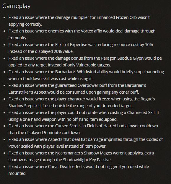 Diablo 4 patch notes for v1.0.4