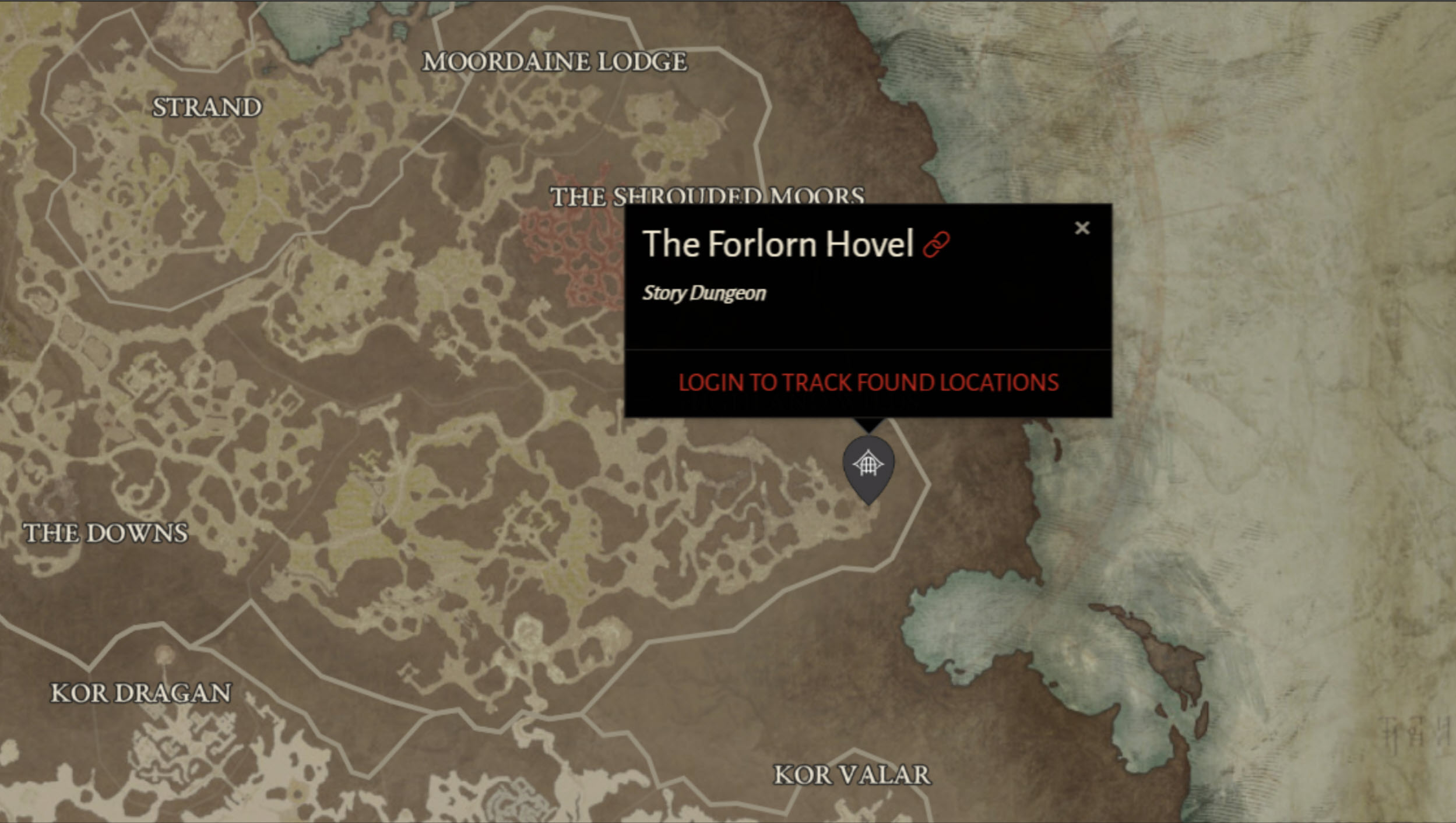 forlorn hovel location on map