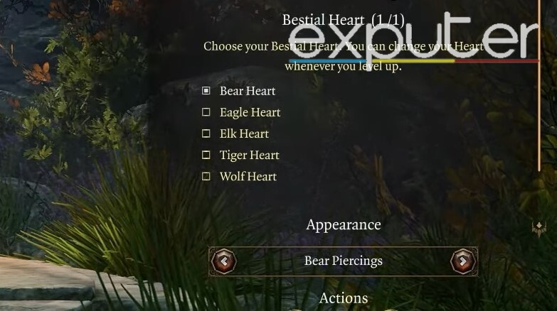 Level 3 Bestial Heart Options