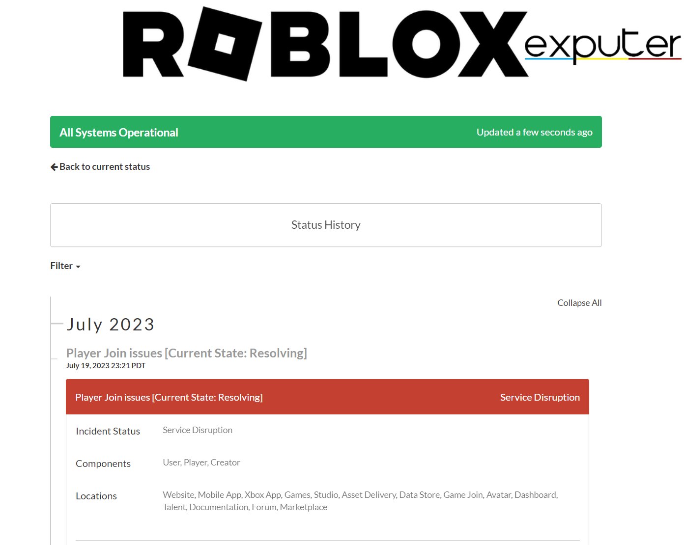 Roblox Error Starting Experience can be caused due to a server outage