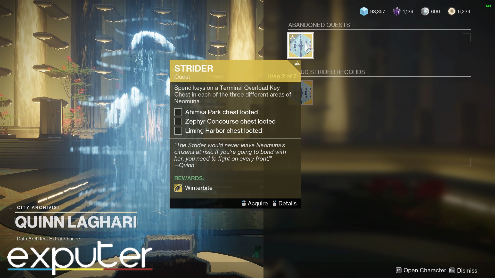 winterbite destiny 2 Strider quest