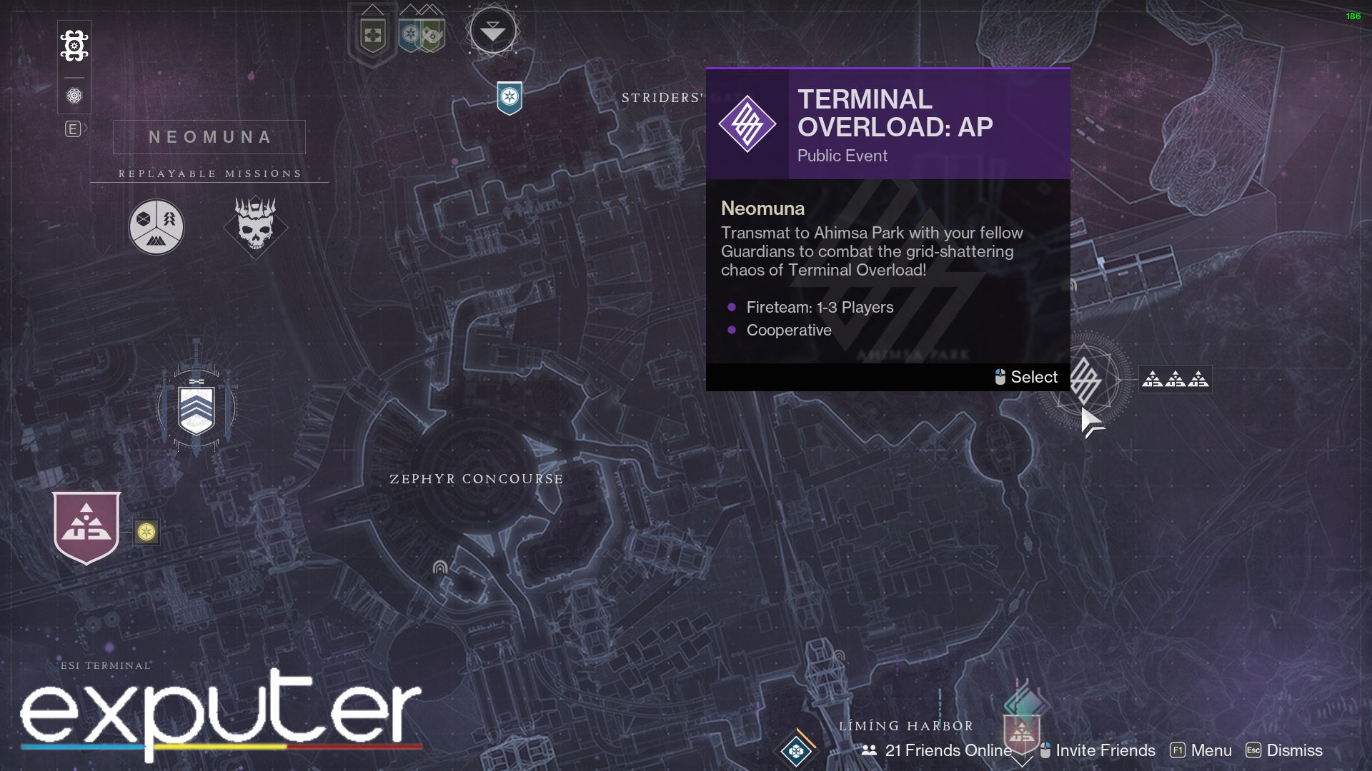 Terminal Overload Activity locations for winterbite destiny 2