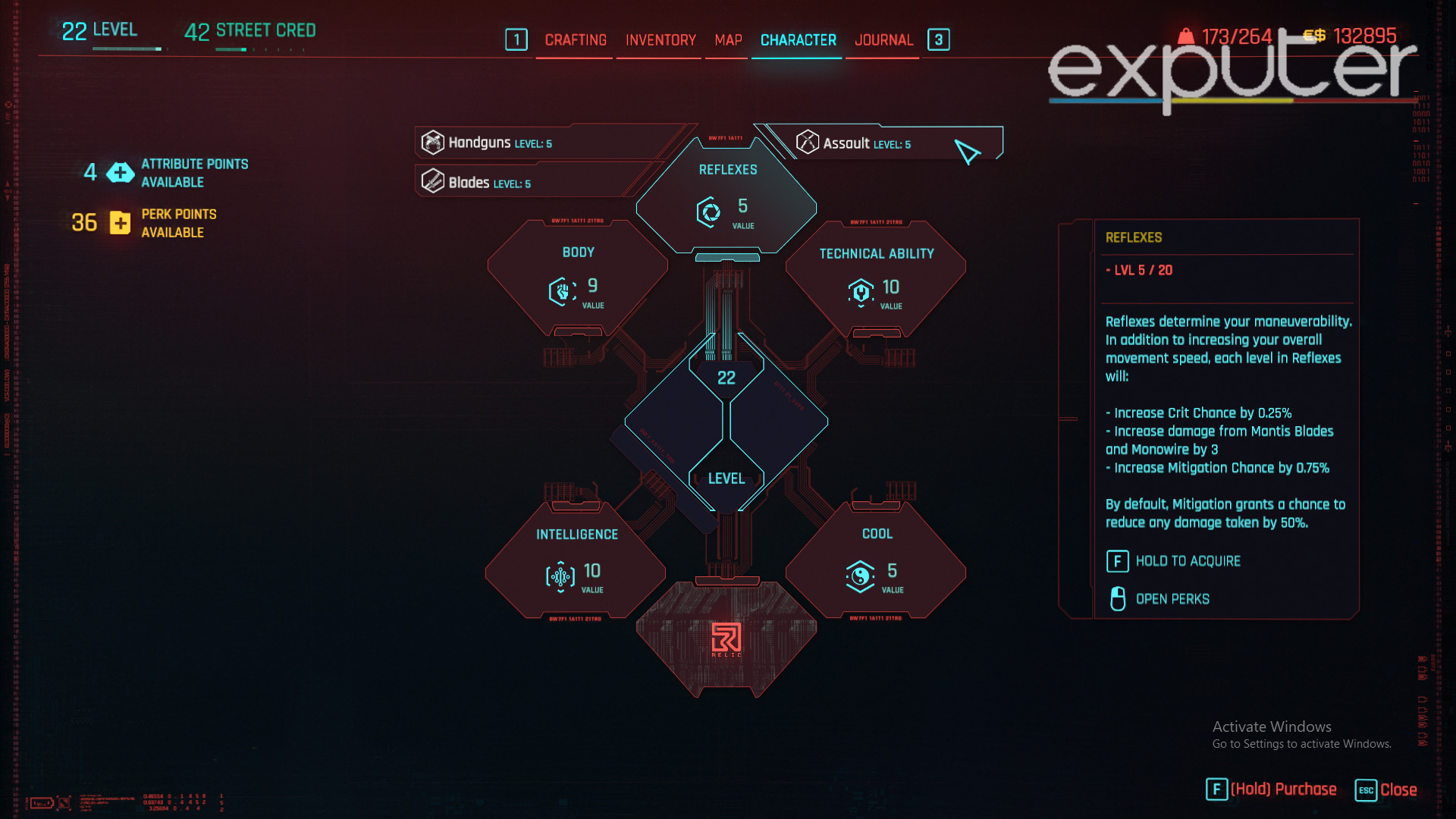 reflexes attribute cyberpunk 2077