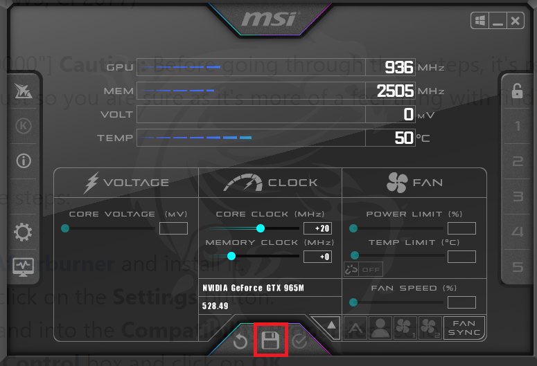 Saving Changes in Afterburner