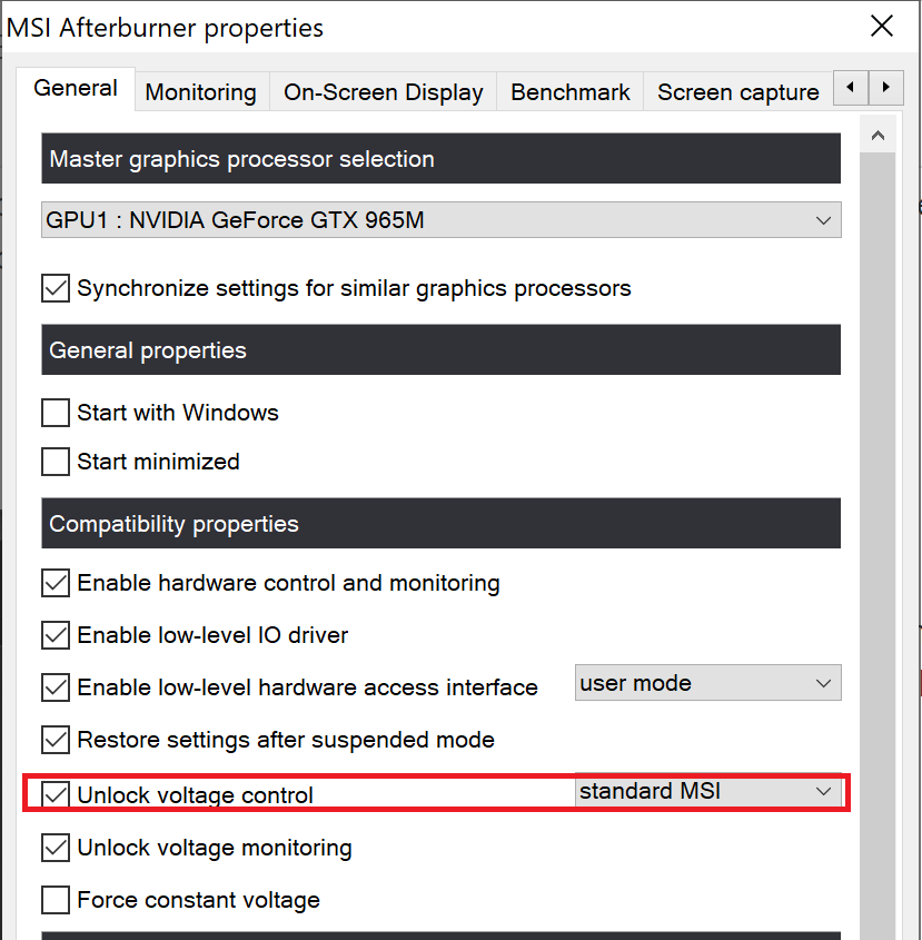 Unlocking Voltage Control in Afterburner