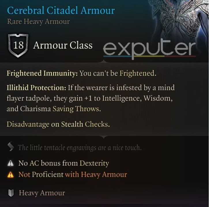 Cerebral Citadel Armor bg3 best heavy Armor