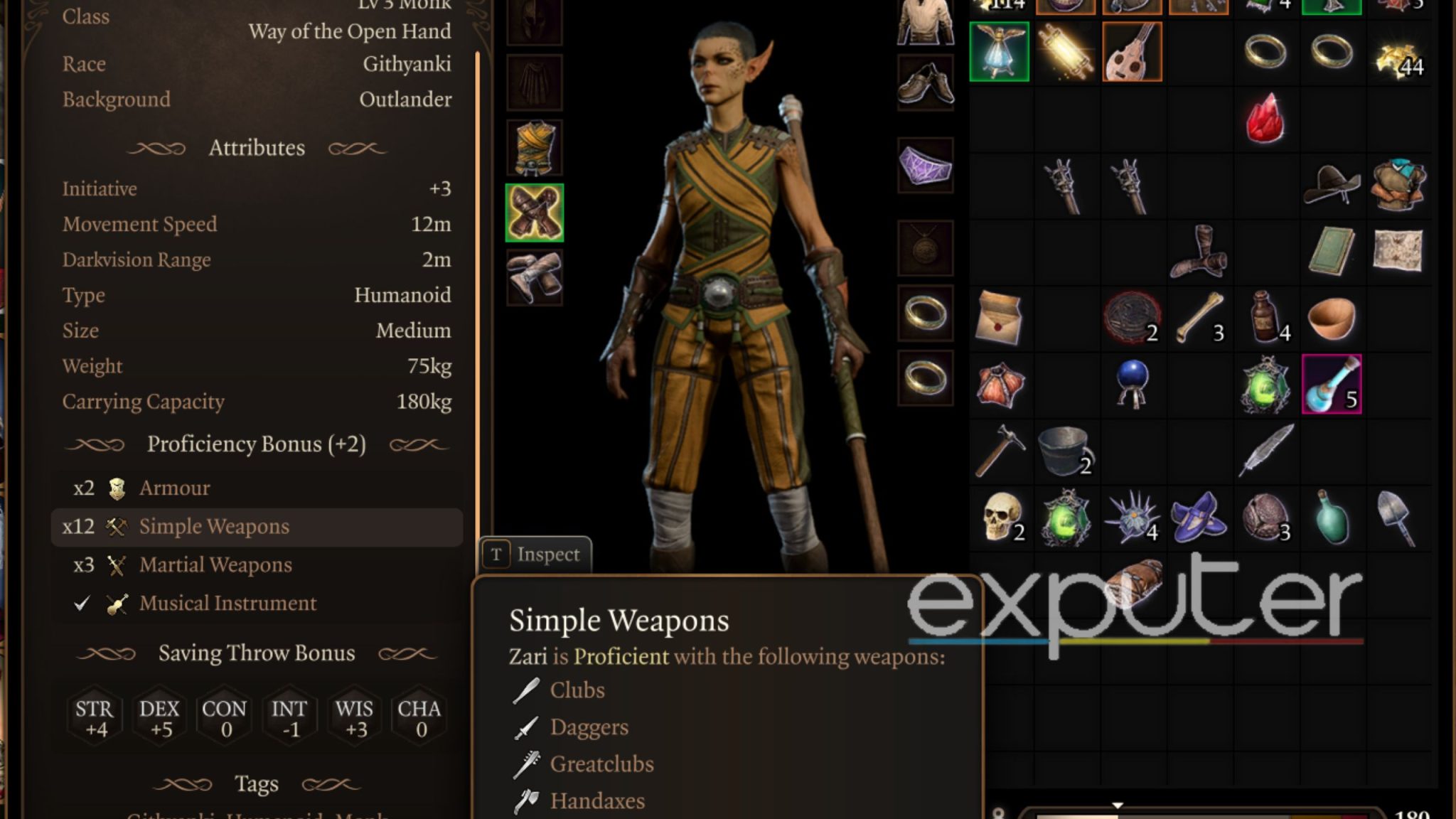 bg3 act 1 monk weapons