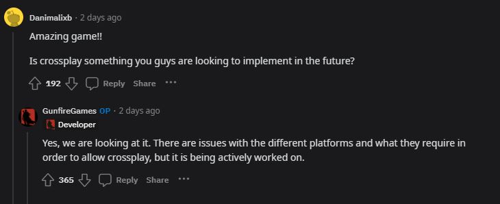 Remnant 2 Game Director, David Adams, confirms that crossplay is being actively worked on.