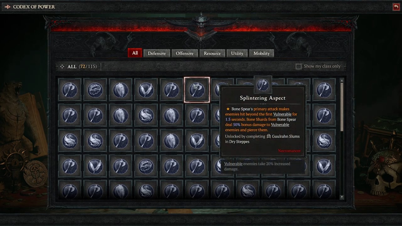 Splintering Aspect In Diablo 4