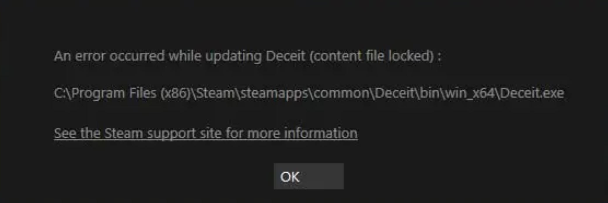 Steam Content File Locked