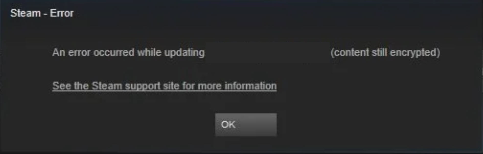 Steam Content Still Encrypted