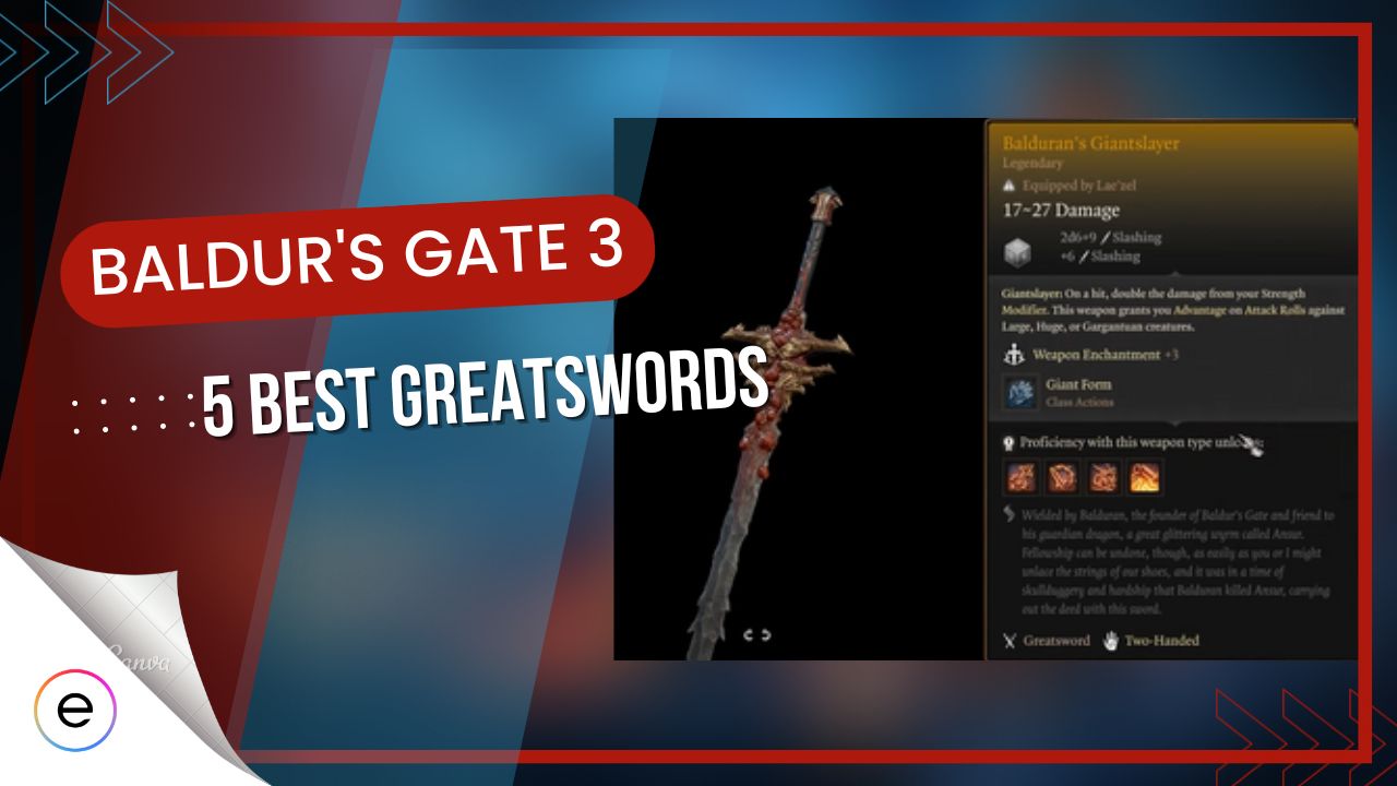 BG3 A Complete Guide On The BEST Greatswords Top 5 EXputer Com   Bg3 Best Greatswords 