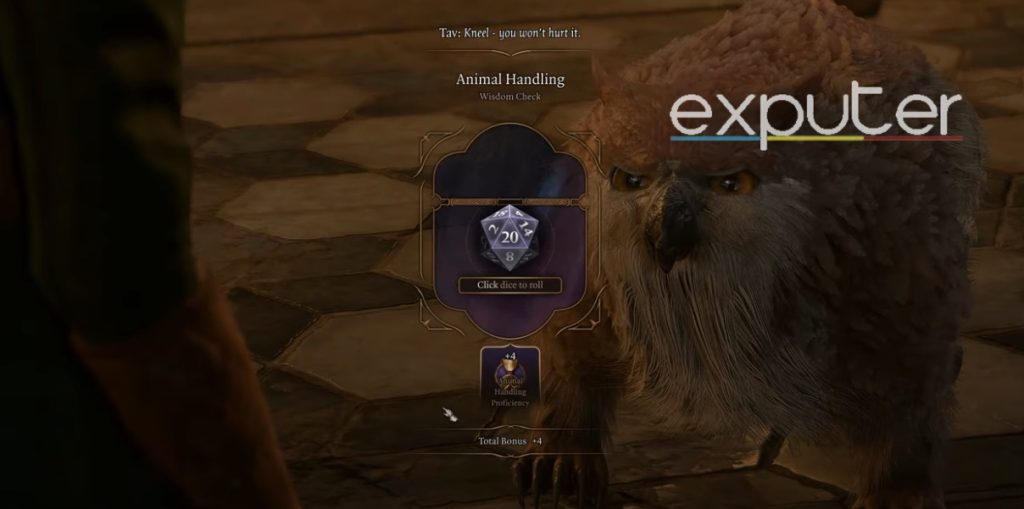 owlbear cub at the camp in baldur's gate 3 bg3