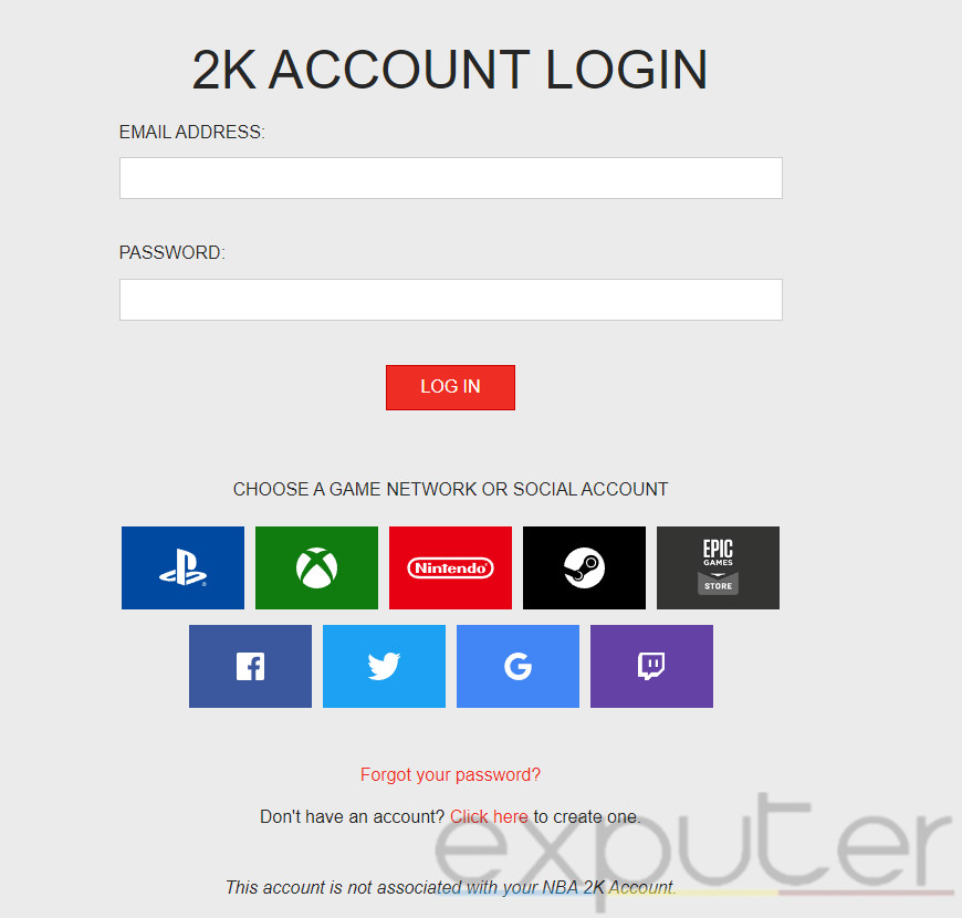 login to 2k account