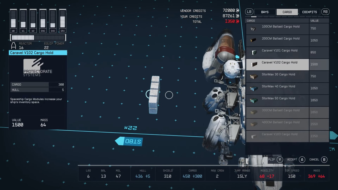 Caravel V102 Shielded Cargo Hold