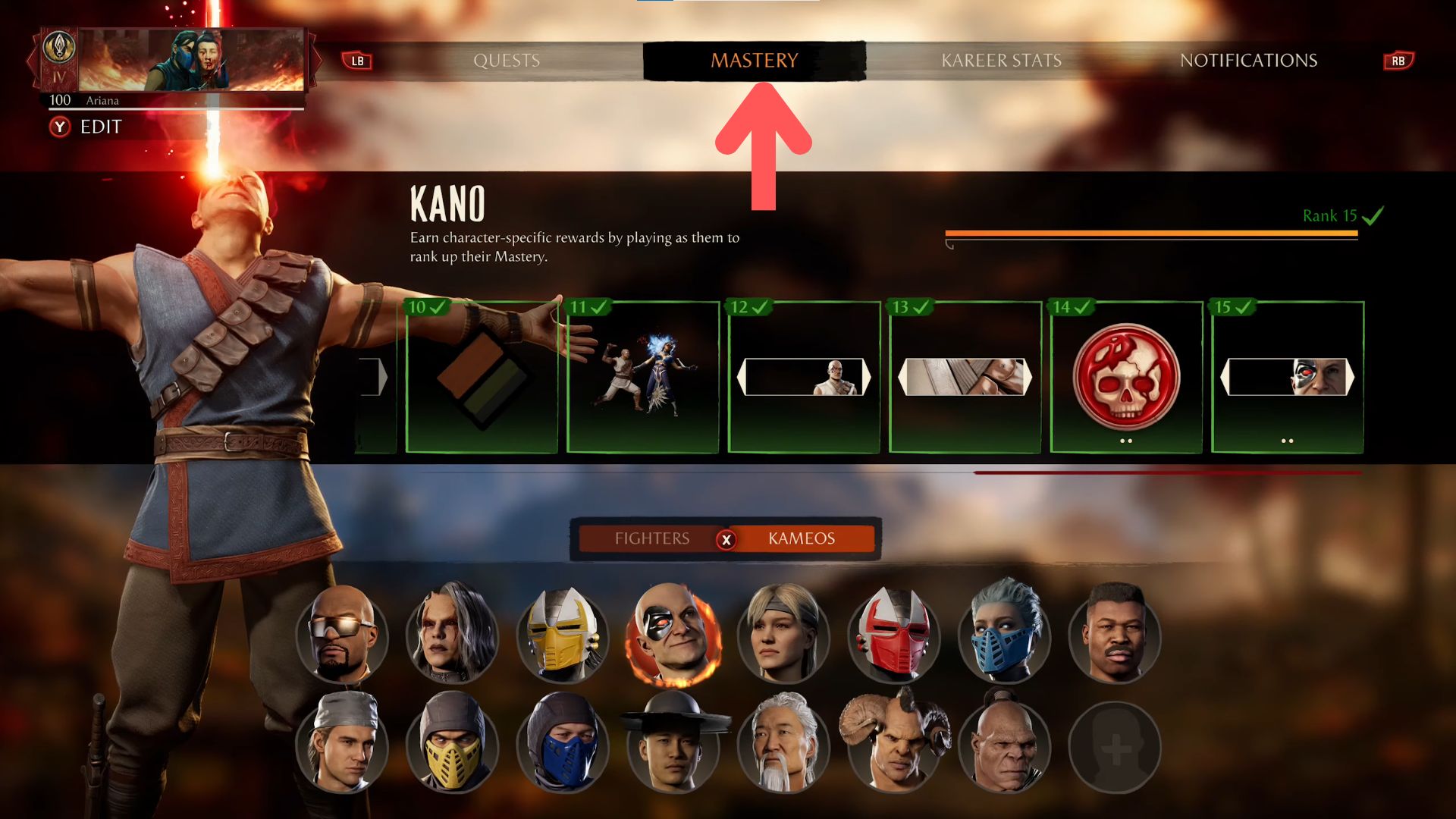 Mastery Rewards in Mortal Kombat 1