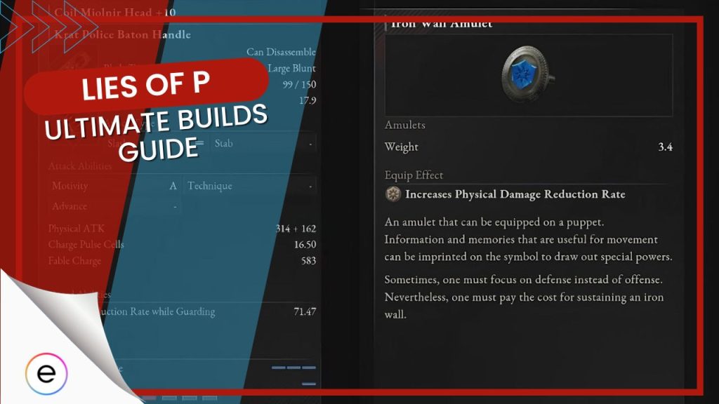 Lies of P Soft Caps For Each Stat
