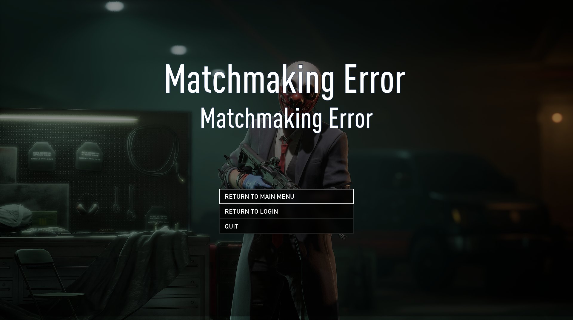 Matchmaking Errors in Payday 3