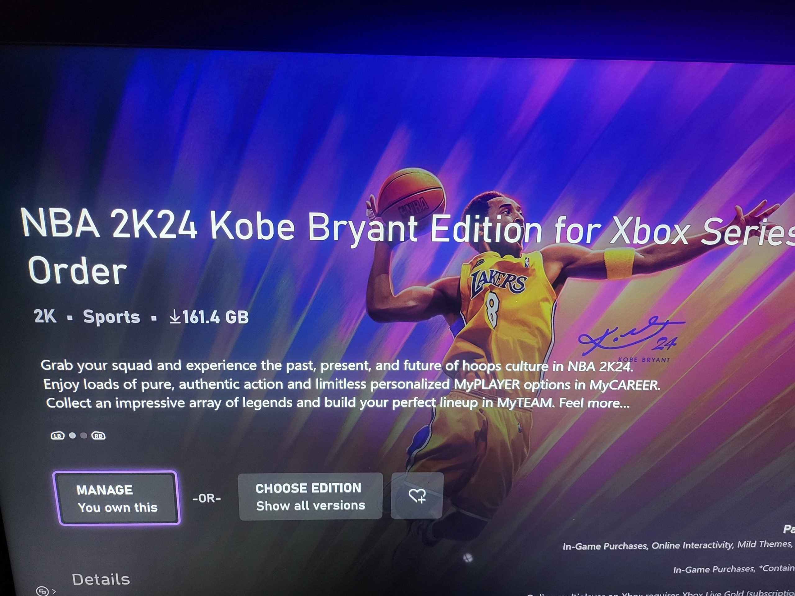 NBA 2K24 Kobe Bryant Edition