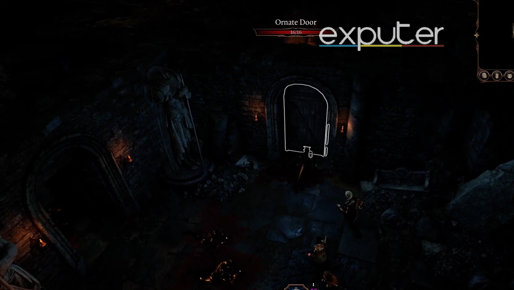 BG3: Using Ornate Door for Dank Crypt