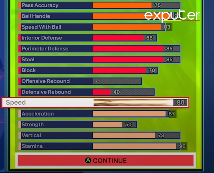 Physical Attributes for build