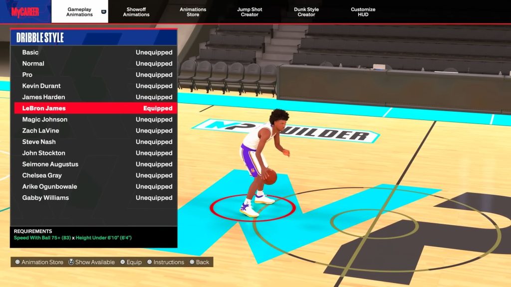 Dribble Style Selecting 