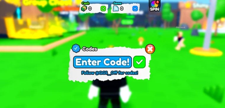 The screen that appears while redeeming the code 