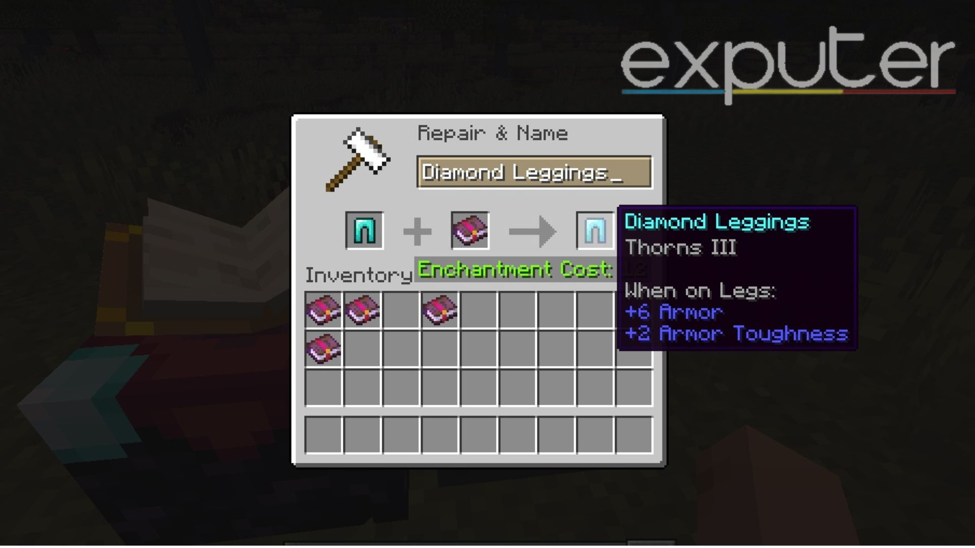 Thorns Leggings Enchantment Minecraft 1.20