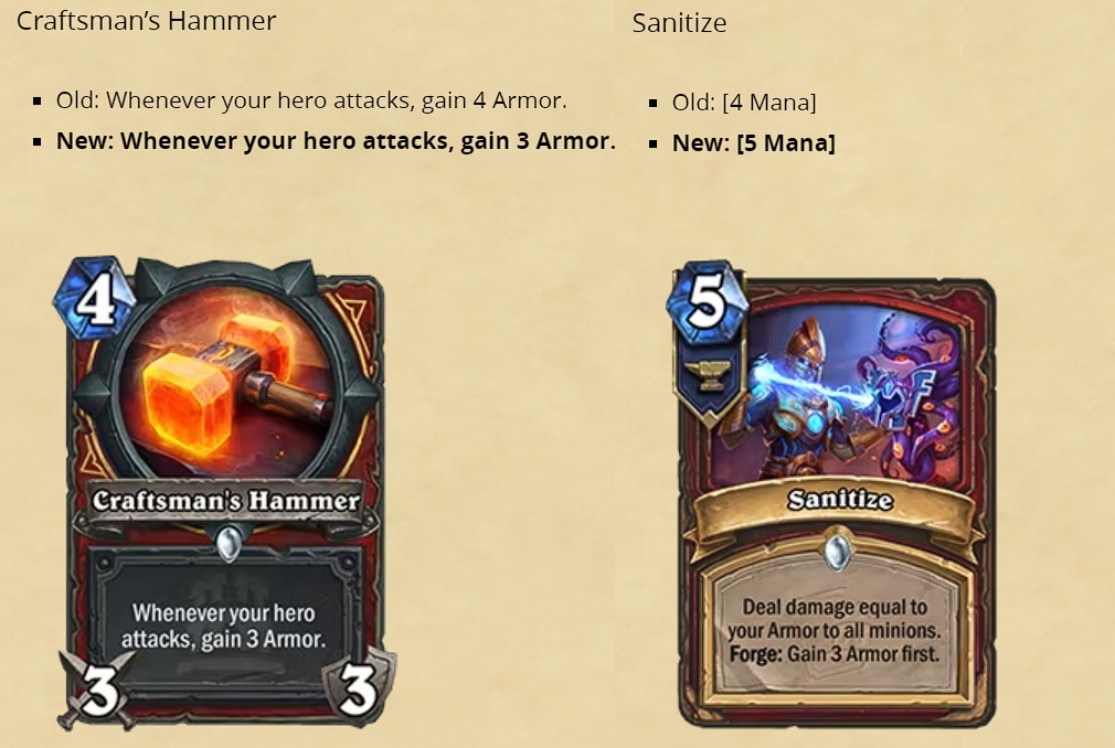 Warrior changes in Hearthstone Patch 27.4.2