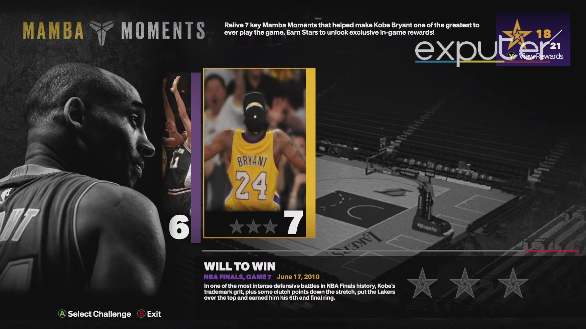 Will to win mamba Moment in NBA 2k24.