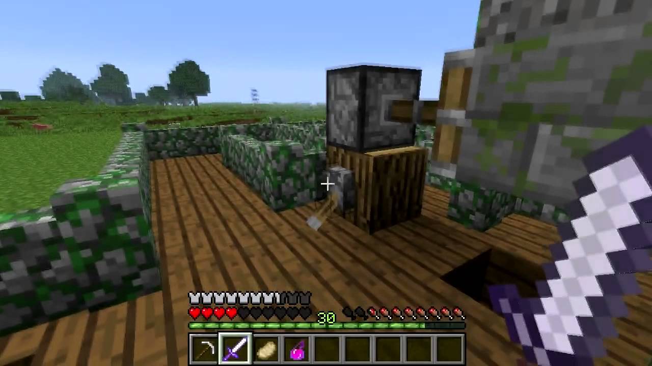 A glimpse of Minecraft's gameplay.