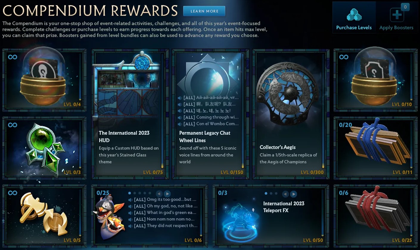 Dota 2 - Compendium Rewards