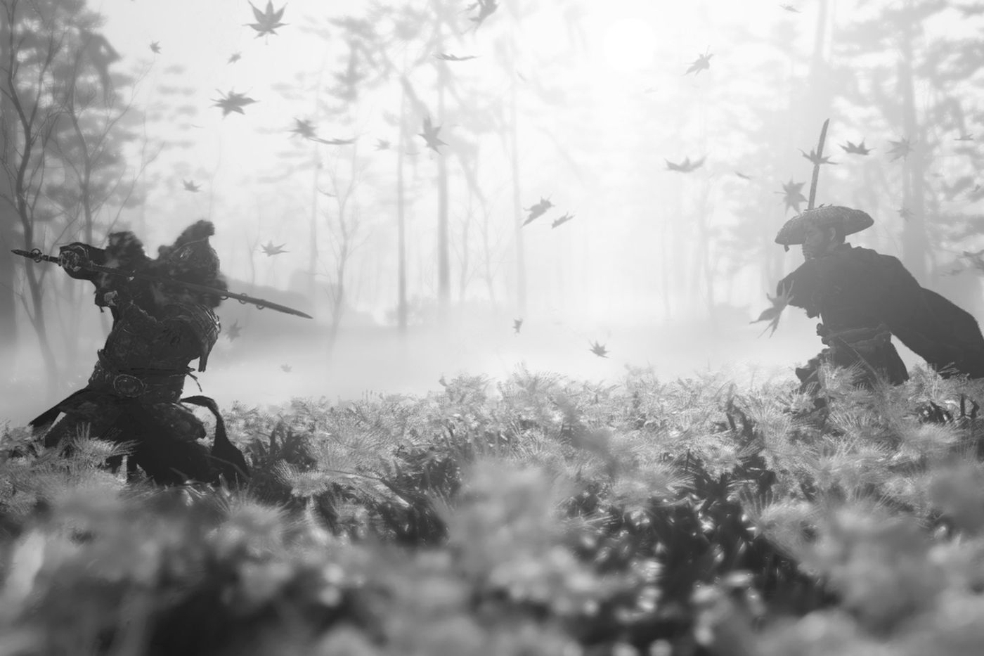 Ghost of Tsushima in the Black-and-White "Kurosawa Mode"