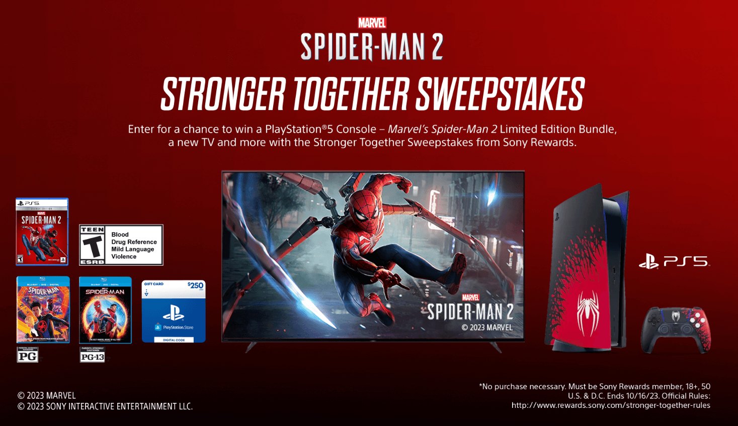 Marvel's Spider-Man 2 Sweepstakes Giveaway Bundle