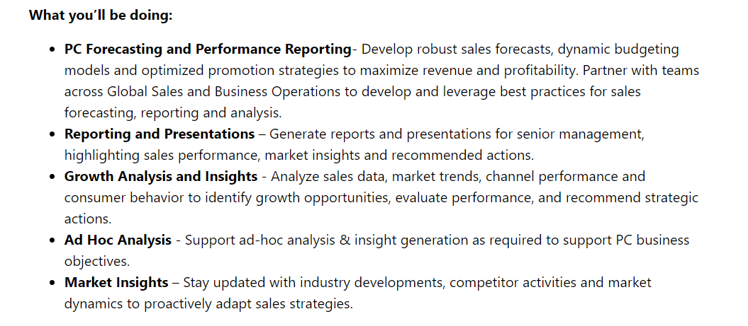 The analyst will be tasked with multiple roles as shown