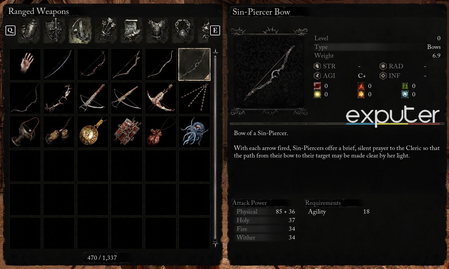 sin-piercer bow